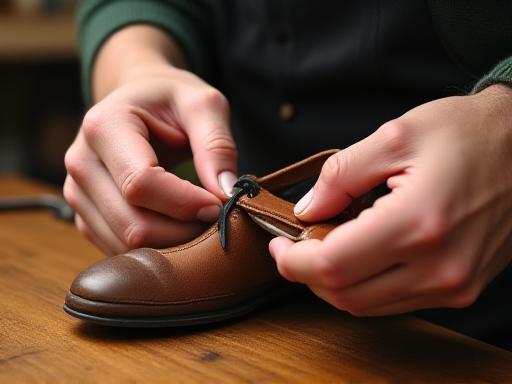 구두 장인의 정교한 작업