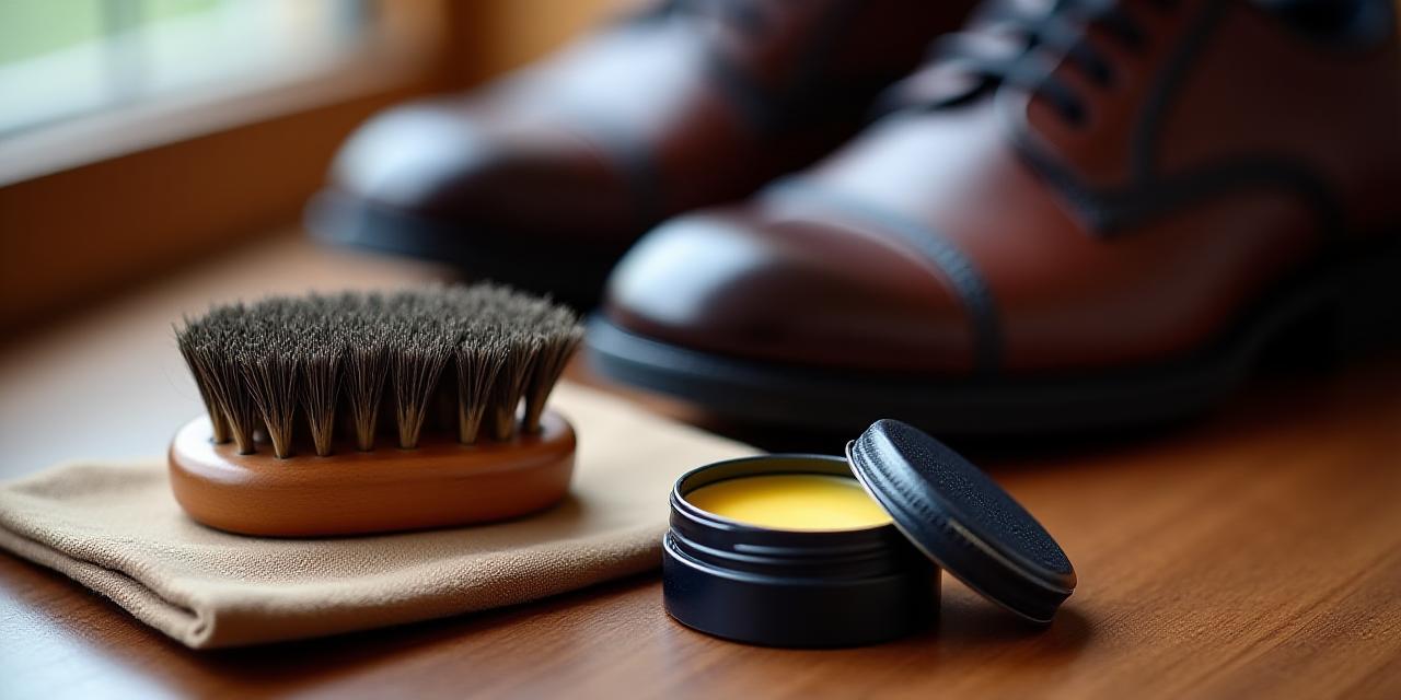 신발 관리 용품과 가죽 구두